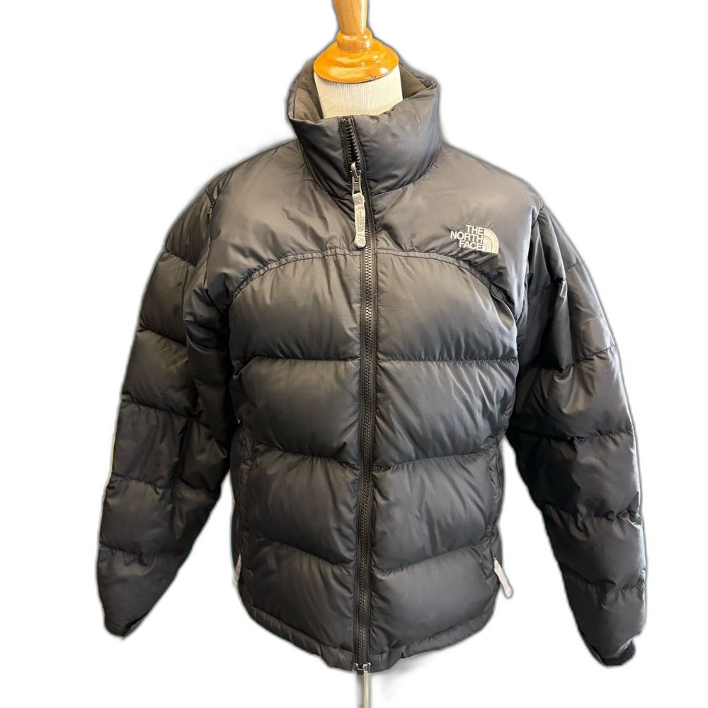 Vintage 2005 The North Face Black Puffer Coat‎ with High Collar Insulated Design